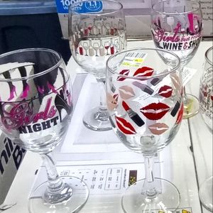 Fun Painted Wine glasses